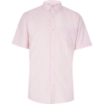 Light pink slim fit Oxford shirt